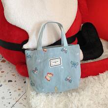 Women Shoulder Bags - 刺繡黑蝴蝶 - 查看 3