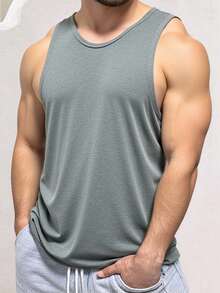 TANK TOP fit ligero tejido jaspeado para GYM / ENTRENO - Gris - Ver 3