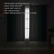 G2000 Blackout Curtains & Drapes For Bedroom Living Room 84 Inches Long Purple And Greyish White Room Darkening Window Treatments Ombre Thermal Insulated Light Blocking Grommet Backdrop 2 Panels Set-FUNALING - Teal - 查看 3