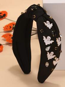 1pc Women's Halloween Ghost Creative Holiday Hair Accessory, Hair Band, Hair Hoop, Headbands, Black, Hair Accessories, Festival Accessories ,Halloween Costumes Holiday Essential