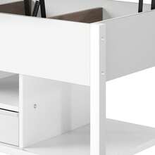 BALCONERA  White & Gray 4-In-1 Multi-Functional Lift-Top Coffee Table – Liftable Table With Drawers & Storage Space, Converts To Dining Table For Living Room/Dining Room - White - View 10