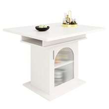 Dining Table & Chair Sets - White + MDF+Glass - View 10