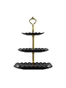 Juego de 7 piezas para exhibir cupcakes, set de exhibición de postres de plástico que incluye 2 piezas de soportes para cupcakes de 2 niveles, 2 piezas de soportes para cupcakes de 3 niveles y 3 piezas de bandejas para aperitivos, ideal para mesas de té y bodas - Multicolor - Ver 9