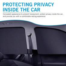 Easypie Selection 2PCS/4PCS Laser Magnetic Car Window Shades - Universal Fit For Front/Rear Windows, Foldable Sunshade Covers With Privacy Protection, Blocks UV/Heat For Most Vehicles