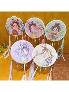 Decorative Fans - Ventaglio rotondo in stile antico stile isola verde da 15# - Visualizzare 4