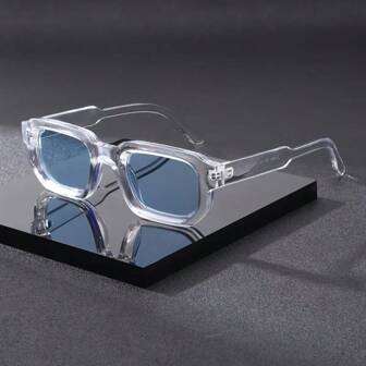 1 pieza Gafas de moda con marco asimétrico y estampado de leopardo, unisex, adecuadas para fotografía callejera, posado, vacaciones en la playa, fiestas, festivales de música, conciertos