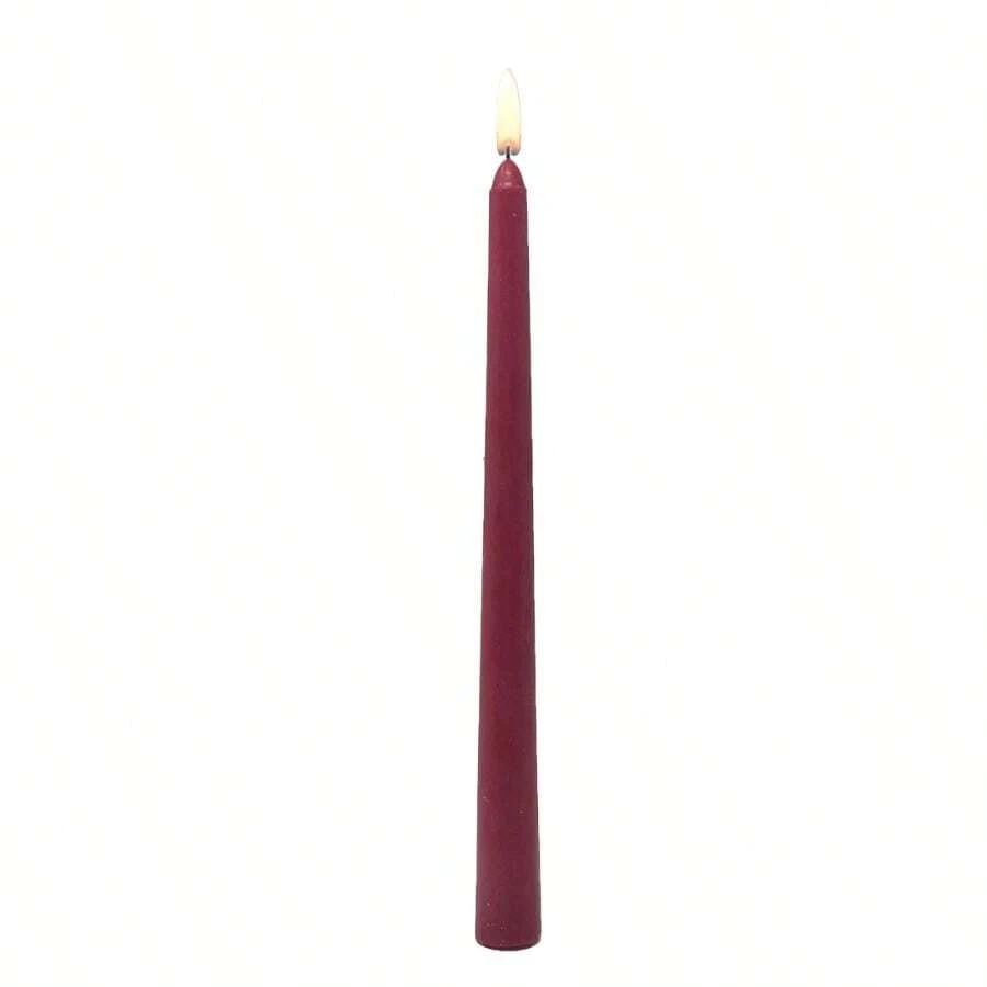 Paraffin Wax 10" Taper Cand Unscented Red - 紅色 - 查看 1