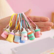 (Excluding Dolls)1pc Labu Mini Bottle Dollhouse Mini Model Bottle Kettle Water Cup Miniature Food Play OB11 Scene Accessories Pendant (Bottle Only, No Others Included)