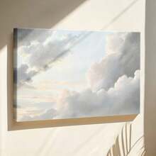 1pc Framed Canvas Wall Art Vintage Decor, Room Decor Classical Oil Painting Canvas Prints Study Of Clouds With A Sunset Near Rome Vintage Landscape Wall Art Home Decor Poster - Wrapped Framed Canvas, Horizontal - Khung vải - Xem 2