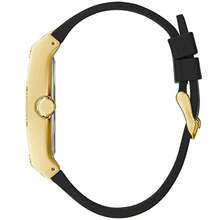 Guess 男士 Tonneau 多功能石英表 GW0202G1 黑色镂空表盘和弹性表带休闲手表适合日常商务聚会佩戴，是送给父亲男友的生日礼物 - 金色 - 查看 2