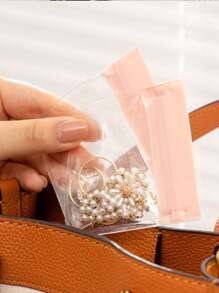 20/10/5/2 قطعة أكياس سحاب شفافة قابلة لإعادة الإغلاق، حقيبة تخزين مجوهرات شفافة من EVA للسفر، أكياس سفر وردية صغيرة قابلة لإعادة الإغلاق، ضروريات السفر والرحلات البحرية والمدرسة والسكن الجامعي لتخزين الخواتم والأقراط والأساور والقلائد