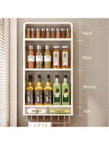 Crockery Cabinet & Kitchen Storage, Storage Racks - [Versión superior] Rayado de dos capas sin cajones - Ver 4