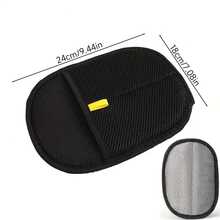 Electrostatic Hair Removal Gloves | Double Sided Brush Style Hair Cleaning Gloves For Removing Cat And Pet Hair | Adhesive Tool Design For Easy Cleaning Of Clothing, Furniture, And Car Interiors | Suitable For Pet Enthusiasts And Home Cleaning, Comfo - 黑色 - 查看 2