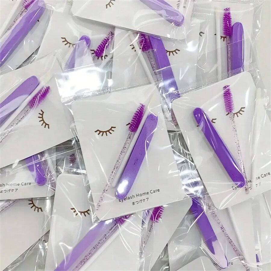 1 包/3 包睫毛延长护理套装，适用于沙龙，包括后期护理卡、注意事项、睫毛延长套装、眉毛工具、返校化妆工具