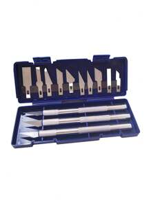 13pcs/Set Stainless Steel Engraving & Crafting Knife Set, Durable, Precision Blades For Professional And Hobbyist Use, For Pumpkin Carving, DIY, Art, Cutting, Stencil