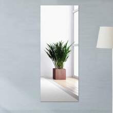 1 pieza Adhesivo de espejo 3D - A prueba de roturas, lavable, apto para vidrio, azulejos, gabinetes y superficies lisas - Estilo moderno, diseño de múltiples piezas, decoración del hogar creativa, decoración de pared con espejo, decoración de pared moderna con patrón geométrico lavable - Plateado - Ver 3