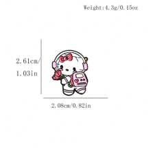 Sanrio Sanrio 1 szt./5 szt. Hello Kitty Kuromi Anime Cartoon Urocza i oryginalna broszka metalowa naszywka, dodatek do odzieży, plecaka, nadaje się do noszenia na co dzień i jako prezent dla przyjaciół. Akcesoria biurowe, koszule, kurtki, biżuteria, Boże Narodzenie, Halloween.