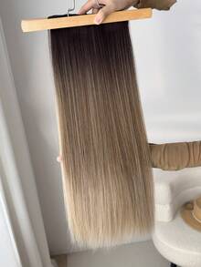 ZURO 16 Clips 22 Inch 7pcs Ombre Straight Synthetic Hair Extensions For Women - Multicolor - View 12