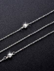 1 chiếc vòng cổ bạc đính đá pha lê thời trang thanh lịch, thích hợp cho phụ nữ, trẻ em gái, những dịp đặc biệt, lễ hội, tiệc tùng, phụ kiện đeo hàng ngày - Bạc - Xem 4