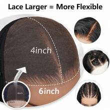 40 Inch Straight 6x4 HD Transparent Lace Closure Wigs Human Hair 4x6 Lace Straight Put On And Go Glueless Wigs Pre Plucked Pre Cut Lace Wig For Women 200% Closure Wig Nautural Black - Natural Black - 查看 7