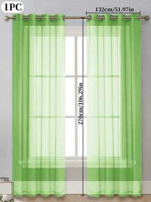1 Pieza De Tul Transparente De Color Sólido Para Decoración De Ventana Del Dormitorio Y Sala De Estar