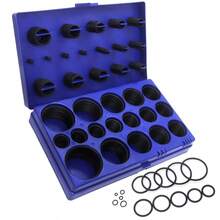 NEW407 Pieces SAE Universal ORing Kit Set Of 32 USA Standard Sizes BunaN 70A Rubber Seals O Rings For Faucet Professional Plumbing Automotive 7.3 - Black - View 1