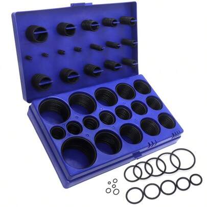 NEW407 Pieces SAE Universal ORing Kit Set Of 32 USA Standard Sizes BunaN 70A Rubber Seals O Rings For Faucet Professional Plumbing Automotive 7.3