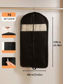 1 件黑白撞色简约透明防水衣物防尘罩架衣罩卧室衣柜挂式落地透明家用外套防尘罩
