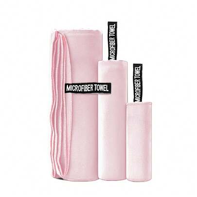 1 pieza Toalla de playa de fibra ultrafina, toalla de baño de secado rápido para nadar, toallas de mar de rápido secado y absorción suave, toallita de campamento portátil de unicolor, Toallitas deportivas para yoga y fitness