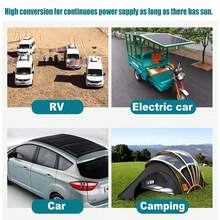 Solar Panel 12V 24V Battery Charger Flexible Charging Kit With Controller 2 USB Charger Caravan Camping Portable 250W 30A - Black - View 6