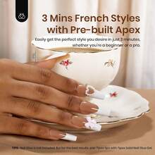 Beetles Tipex Instant Apex Press On Nail Tips: 480PCS Pre-Building Brown Long Coffin French Tip Press On Nails False Nails 12 Sizes Gel Nail Tips-Thick Acrylic Nails Flat Nails - Z-brown Long Coffin - View 10