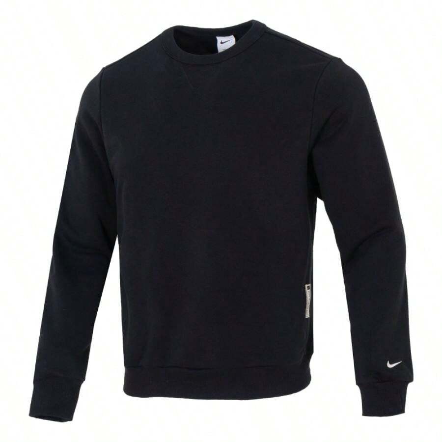 Nike M NK DF SI CREW Sweatshirt/Pullover, Fleece Dri-FIT Technology Moisture-Wicking Quick-Dry Men's Casual Sports FZ0221-010 - Black - View 1