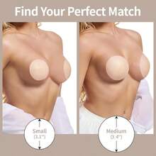 QY Cake Nipple Covers Non Adhesive Silicone Nipple Pasties For Women Reusable Nipple Covers No Show 8380 - 小號(適用於AA-A罩杯) - 查看 6