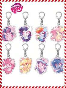 MY LITTLE PONY 1 pieza Llavero acrílico de personaje de anime Periphery Little Ma Baoli, estilo anime lindo, decoración del hogar adecuada para regalos de fiesta, decoración del hogar, suministros de fiesta, regalos, adecuada para decoración y regalos de San Valentín, cumpleaños, regalos de Navidad a amigos, regalos, decoraciones, decoración del hogar, regalo perfecto para jóvenes durante el cumpleaños