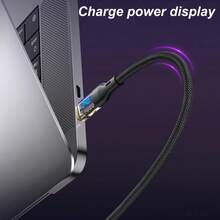 Super Fast Charging Cable With LED Digital Display, Fast Charge Data Line, USB C Type-C Compatible With IPhone 16, 16 Pro Max, 15, 15 Plus, 15 Pro, 15 Pro Max,Compatible With Redmi, Compatible With OnePlus Type C Charger - Black - View 5