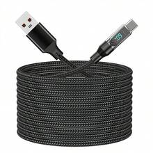 Super Fast Charging Cable With LED Digital Display, Fast Charge Data Line, USB C Type-C Compatible With IPhone 16, 16 Pro Max, 15, 15 Plus, 15 Pro, 15 Pro Max,Compatible With Redmi, Compatible With OnePlus Type C Charger - Black - View 11