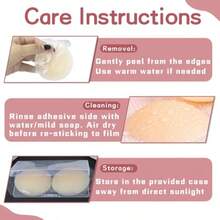 QY Cake Nipple Cover Set Seamless Clear Adhesive Silicone Pasties For Women Reusable Adhesive Breast PetalWheatish Nude 8380 - 如圖 - 查看 6