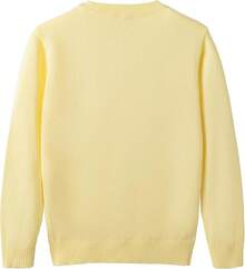 UMELOK Girls' Cardigans Sweater Cotton Button Solid Long Sleeve Knit Sweaters