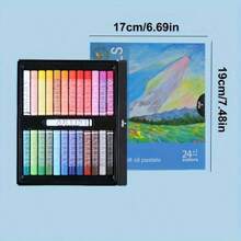 Set de 24+1 creioane pastelate cu ulei moale, calitate artistică, culori vibrante