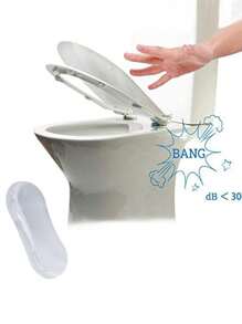 6片装优质静音马桶座垫 - 透明可水洗PU硅胶垫，有效降低噪音，保护家具，宠物友好，搬家新居礼物（4毫米厚粘胶）浴室用品 浴室工具