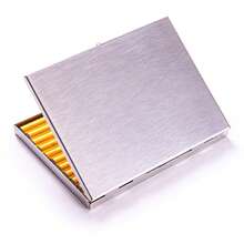 9-Slot Stainless Steel Cigarette Case, Creative Crush-Proof Moisture-Proof Cigarette Storage Box, Gift