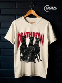 T-Shirt Oversized Deathrow Doberman Streetwear Premium Summer Winter T-Shirt - Hồng_3059 - Xem 3
