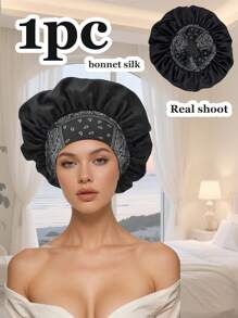 1 件丝绸帽子，波西米亚风格，女士丝绸帽子，女士睡眠帽子，宽边有弹性，舒适透气，不褪色。 - 多色(1pc) - 查看 3