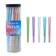 BKFUN 200/100/50/30/10 Stück BKFUN Drehpapier Kegel, natürliches vorgerolltes Drehpapier, King Size gerolltes Papier, Tipps & Verpackungsröhrchen enthalten, ultra dünnes & langsam brennendes Trompeten-Drehpapier, Raucherzubehör, Geschenkpackung für Feiertage