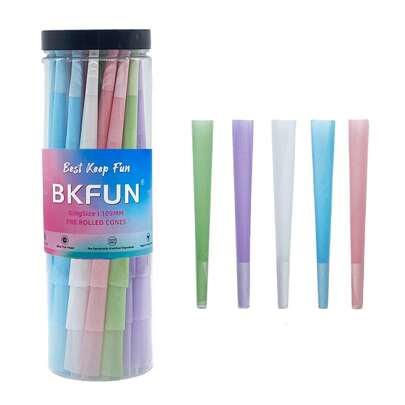  200/100/50/30/10片装 BKFUN 锥形卷烟纸，天然预卷卷烟纸，加大尺寸卷烟纸，含烟嘴和包装管，超薄慢燃喇叭形卷烟纸，吸烟配件，节日礼品套装
