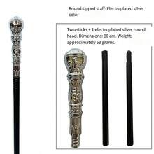 Accessori per cosplay di Ognissanti per adulti e bambini, scettro a forma di testa di serpente, bastone del re, bacchetta magica da strega o mago, faraone