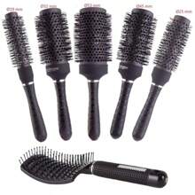 Bundle para peinado definitivo: Set de cepillos cerámicos térmicos redondos, cepillo Detan Perfect con ventilación rizada, perfecto para rizarse y dar volumen al cabello