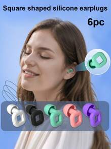 6pcs Noise-Proof Ear Plugs For Sleeping (3pairs), Soft Silicone Earplugs For Noise Reduction, Reusable Hearing Protection Earplugs For Sleep, Work, Snore, Concert, S M L