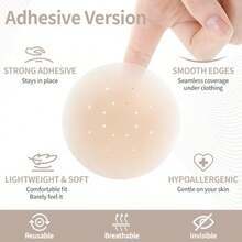 QY Cake Nipple Covers Silicone Nipple Pasties For Women Reusable Invisible Nipple Covers No Show 8380