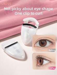 ukiss Máy uốn mi cầm tay, có đường viền, mái chèo rộng + lò xo lực đồng đều, mi cong, dày, dụng cụ uốn mi nhẹ nhàng cho mi cong, sử dụng với mascara để có thêm độ dày - trắng - Xem 2